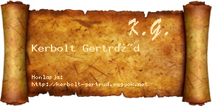 Kerbolt Gertrúd névjegykártya